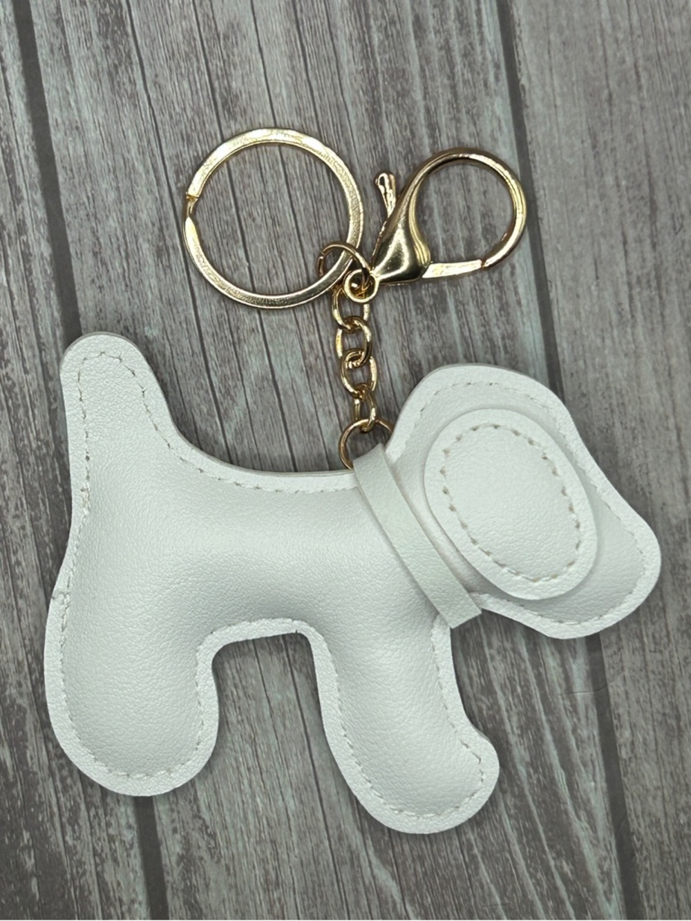🐶NEW Dog Bag Charm/ Keychain Adorable Puppy Dog White - Picture 3 of 9